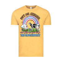 Vintage Mustard buy me animals and tell me you hate the government Vintage Tee - LillyAllenDesigns