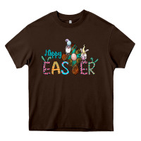 Chocolate Brown cross rabbit gnomes happy easter Heavy Core Tee - Jasminsmagicworld