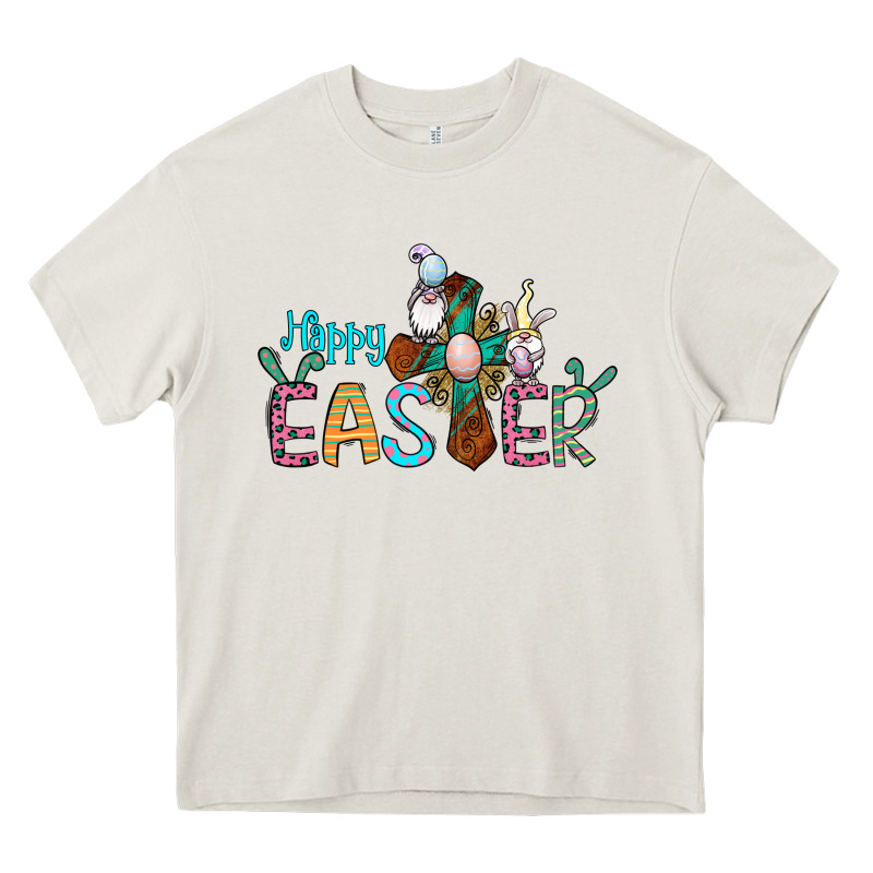 Cross Rabbit Gnomes Happy Easter Heavy Core Tee by Jasminsmagicworld | Teevron