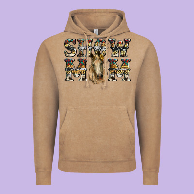 Show Mom Horse Vintage Hoodie Designed By Ranaportraitstore