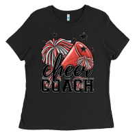 Black cheer coach Ladies Tee - MaliasSmallBusiness