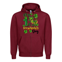 Burgundy My first St. Patrick's Day Zipper Hoodie - CowGirlArtShop