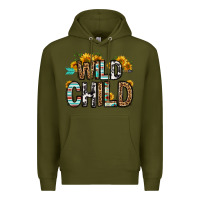 Army Green wild child Premium Hoodie - OliviaCreatesArt