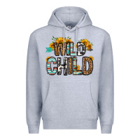 Heather Grey wild child Premium Hoodie - OliviaCreatesArt