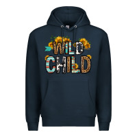 Navy wild child Premium Hoodie - OliviaCreatesArt