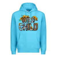 Ocean Blue wild child Premium Hoodie - OliviaCreatesArt