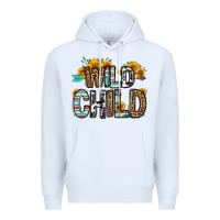 White wild child Premium Hoodie - OliviaCreatesArt