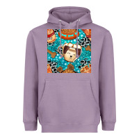 Lavender dog coffee cups and food container with cowhide seamless pattern bbs Heavyweight Hoodie - BundleAndBundleShop