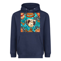 Navy dog coffee cups and food container with cowhide seamless pattern bbs Heavyweight Hoodie - BundleAndBundleShop