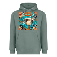 Sage dog coffee cups and food container with cowhide seamless pattern bbs Heavyweight Hoodie - BundleAndBundleShop