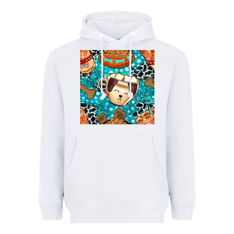 Dog Coffee Cups And Food Container With Cowhide Seamless Pattern Bbs Heavyweight Hoodie by BundleAndBundleShop | Teevron