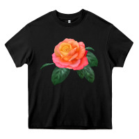 Black chicago peace rose Heavy Core Tee - LillyAllenDesigns