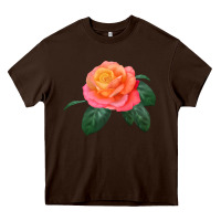 Chocolate Brown chicago peace rose Heavy Core Tee - LillyAllenDesigns