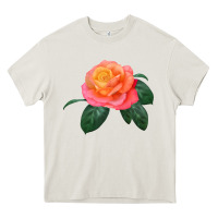 Cream chicago peace rose Heavy Core Tee - LillyAllenDesigns