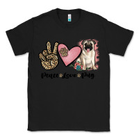 Black peace love pug Classic Tee - JahusDesignShop
