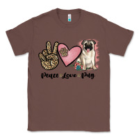 Chestnut peace love pug Classic Tee - JahusDesignShop