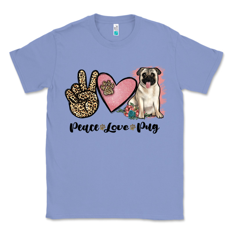 Peace Love Pug Classic Tee by JahusDesignShop | Teevron