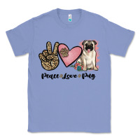 Colony Blue peace love pug Classic Tee - JahusDesignShop