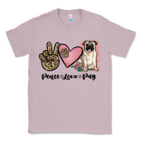 Lilac peace love pug Classic Tee - JahusDesignShop