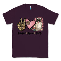 Plum peace love pug Classic Tee - JahusDesignShop
