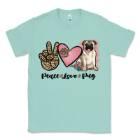 Seafoam peace love pug Classic Tee - JahusDesignShop