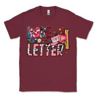 Burgundy Love Letter Classic Tee - SublimationCraftShop