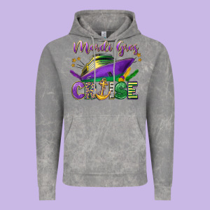 Mardi Gras Cruise Celebration Vintage Hoodie Designed By Lillyallendesigns
