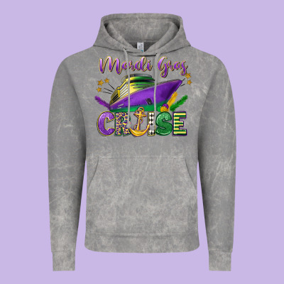 Mardi Gras Cruise Celebration Vintage Hoodie Designed By Lillyallendesigns
