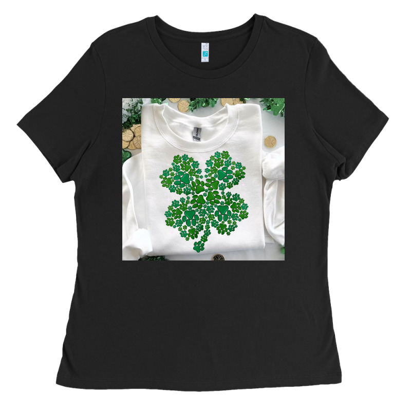 Shamrock Patterned Clothing Ladies Tee by MaliasSmallBusiness | Teevron