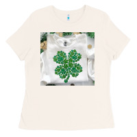 Bone shamrock patterned clothing Ladies Tee - MaliasSmallBusiness