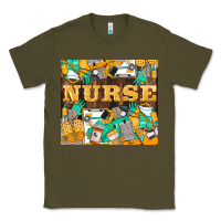 Army Green Green And Yellow Nurse Classic Tee - LillyAllenDesigns