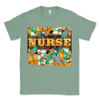 Sage Green And Yellow Nurse Classic Tee - LillyAllenDesigns