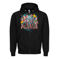 Black Girl mama butterfly mother's day Zipper Hoodie - HowdyJamesFarm