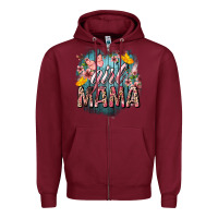 Burgundy Girl mama butterfly mother's day Zipper Hoodie - HowdyJamesFarm