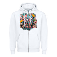 White Girl mama butterfly mother's day Zipper Hoodie - HowdyJamesFarm