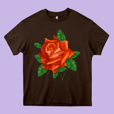 Tropicana Rose Heavy Core Tee Designed By Lillyallendesigns