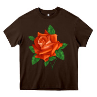 Chocolate Brown tropicana rose Heavy Core Tee - LillyAllenDesigns