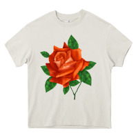 Cream tropicana rose Heavy Core Tee - LillyAllenDesigns