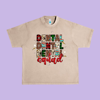Christmas Dental Squad Urban Heavy Tee Designed By Jahusdesignshop