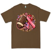 Cacao breast cancer ribbon and american football Premium Tee - MaliasSmallBusiness