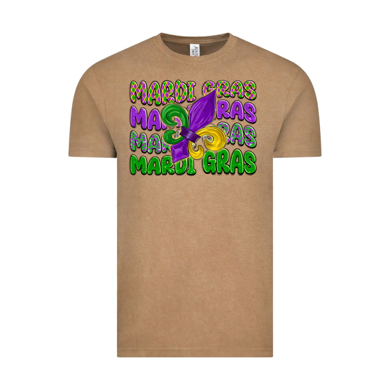 Mardi Gras With Fleur De Lis Vintage Tee by LillyAllenDesigns | Teevron