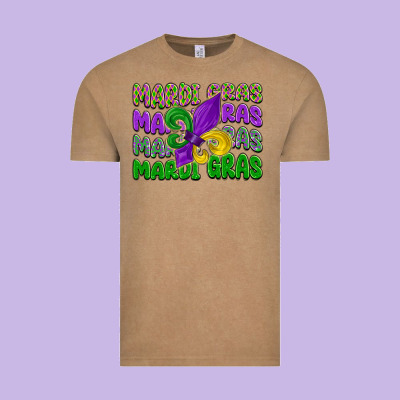 Mardi Gras With Fleur De Lis Vintage Tee Designed By Lillyallendesigns