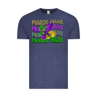 Vintage Denim mardi gras with fleur de lis Vintage Tee - LillyAllenDesigns