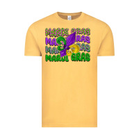 Vintage Mustard mardi gras with fleur de lis Vintage Tee - LillyAllenDesigns
