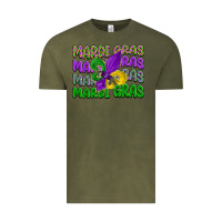 Vintage Olive mardi gras with fleur de lis Vintage Tee - LillyAllenDesigns