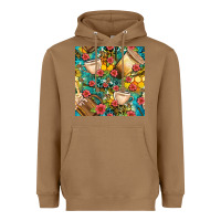 Toasted Coconut honey and bee coffee cup with flowers and leopard seamless pattern bbs Heavyweight Hoodie - BundleAndBundleShop