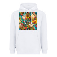 Honey And Bee Coffee Cup With Flowers And Leopard Seamless Pattern Bbs Heavyweight Hoodie | Teevron