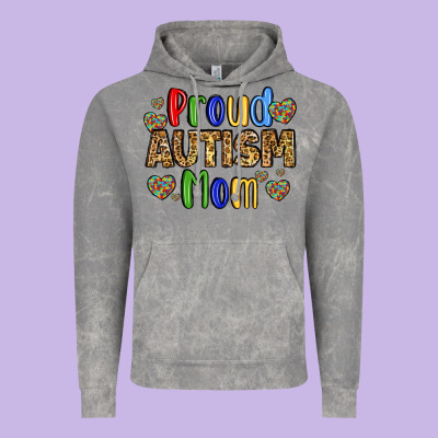 Proud Autism Mom Design Vintage Hoodie Designed By Lillyallendesigns