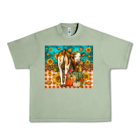 Oil Green Western Fall Heifer Urban Heavy Tee - LillyAllenDesigns