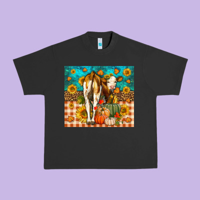 Western Fall Heifer Urban Heavy Tee Designed By Lillyallendesigns